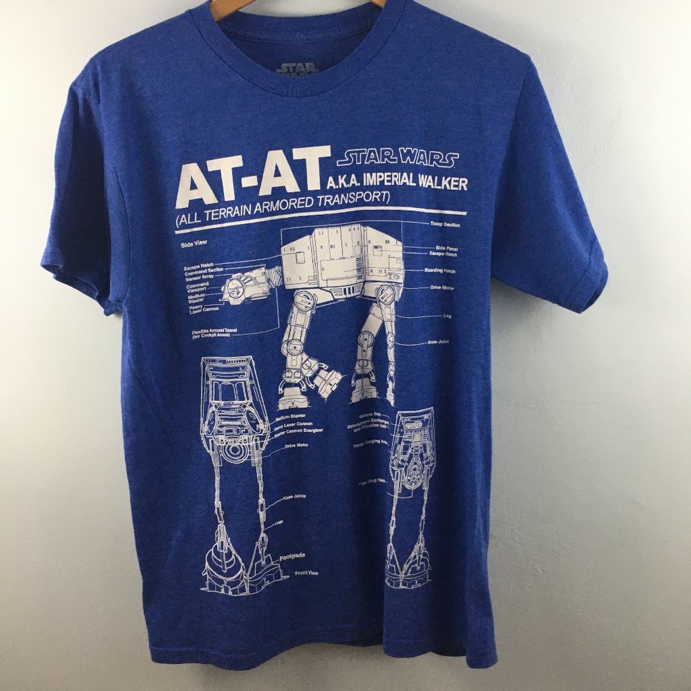 Star Wars Blue At-At T-Shirt Size M